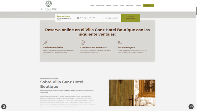 Pantalla web FNSsites Basic